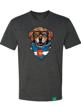 Wild Tribute Maximus ColoradoCharcoal Gray Graphic T-Shirt. Large